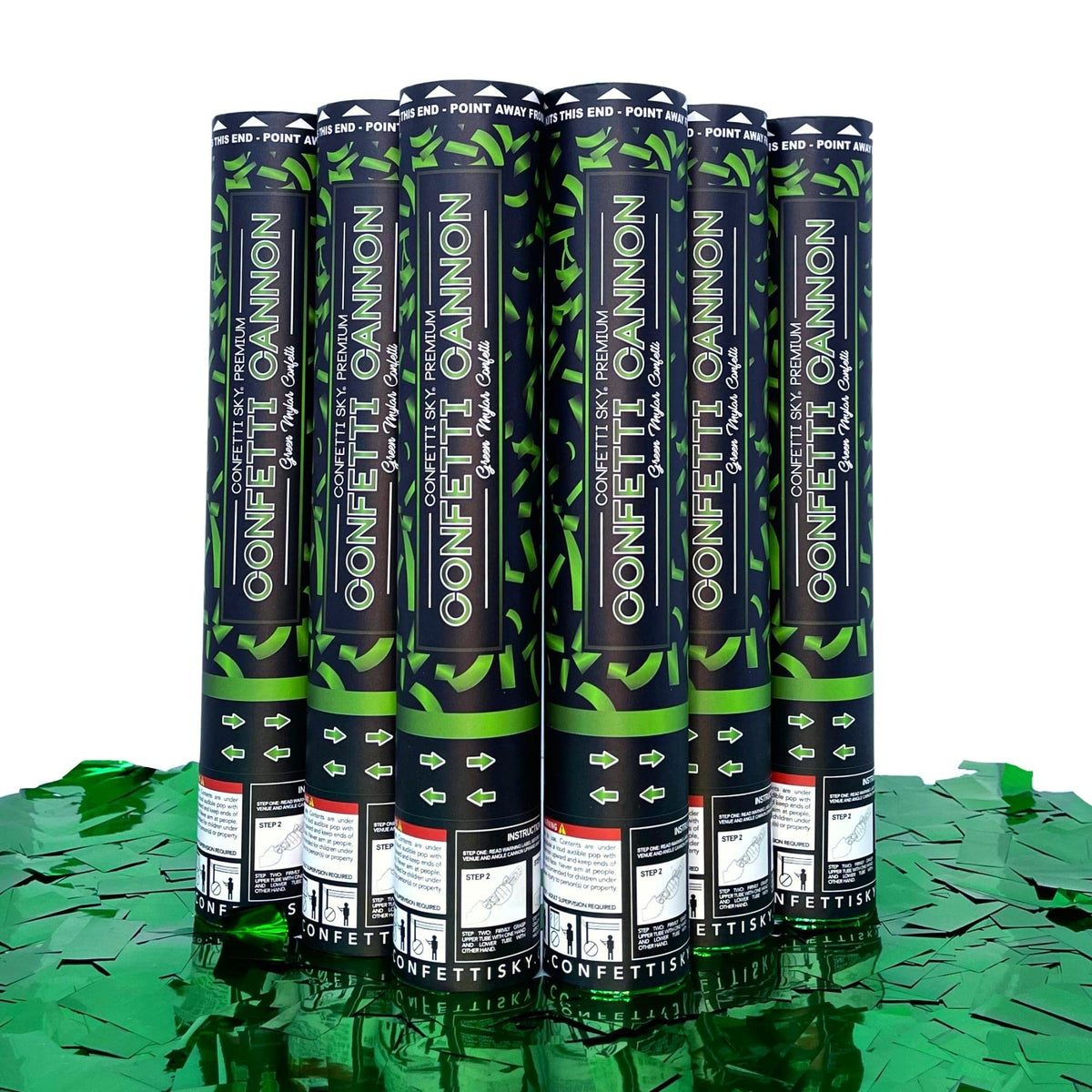 6-Pack 12-Inch Confetti Cannons for Party Celebrations