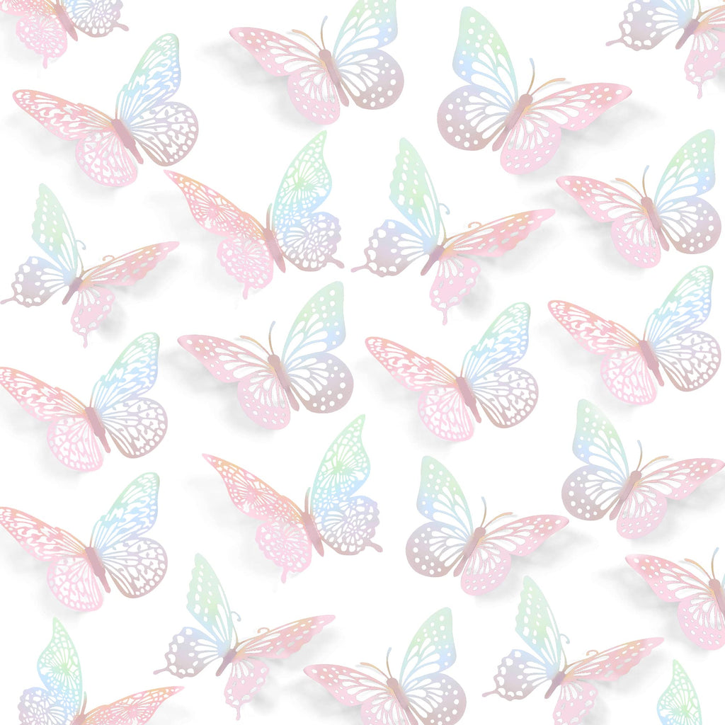 48-Piece 3D Butterfly Wall Sticker Set for Party Decor