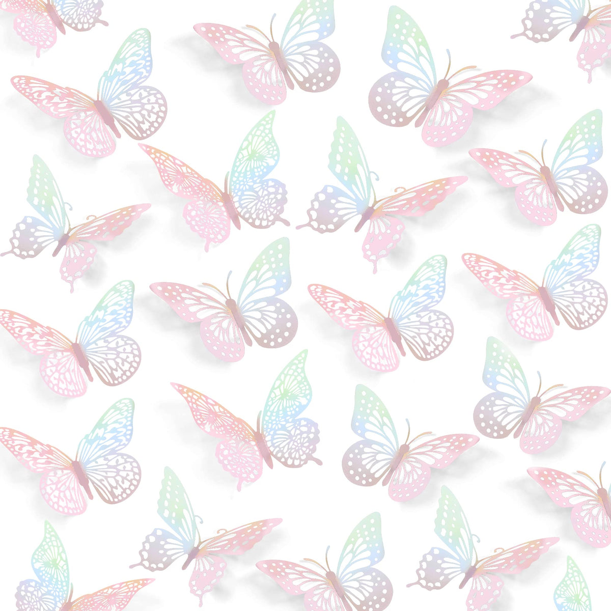48-Piece 3D Butterfly Wall Sticker Set for Party Decor