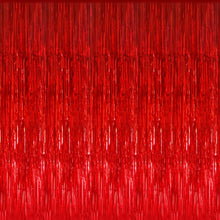 Metallic Tinsel Fringe Backdrop Curtain for Party Events
