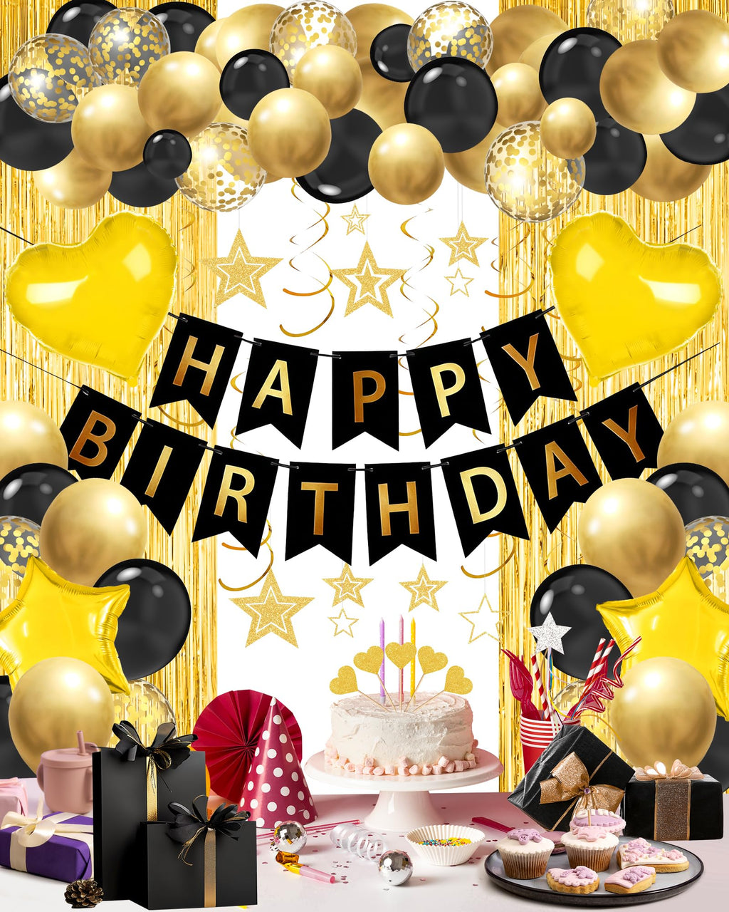Happy Birthday Banner & Balloon Party Decoration Set