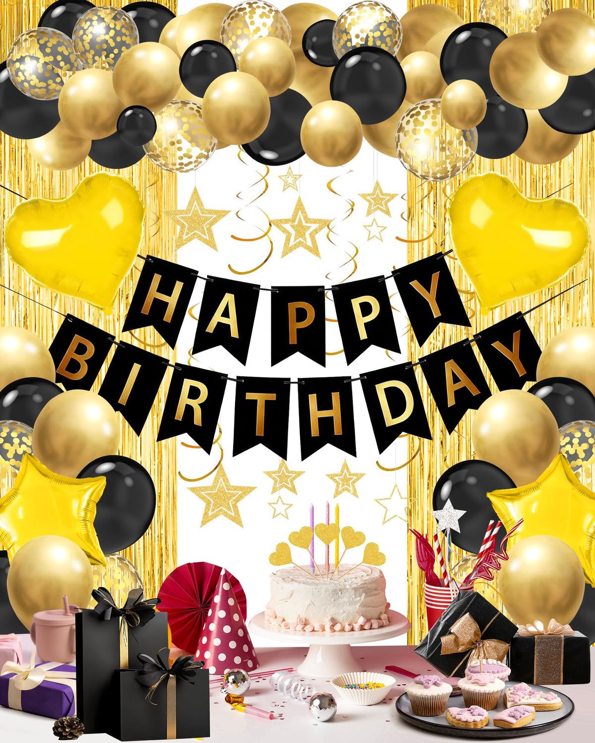 Happy Birthday Banner & Balloon Party Decoration Set