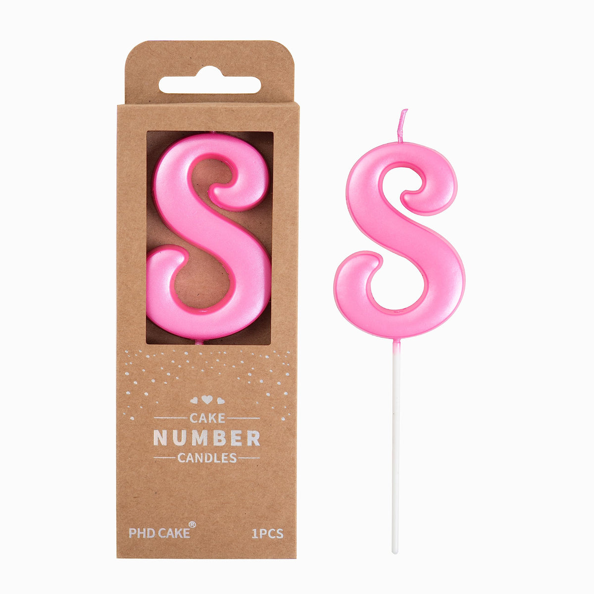 Large Elegant Number Candle for Birthday Cake Celebrations