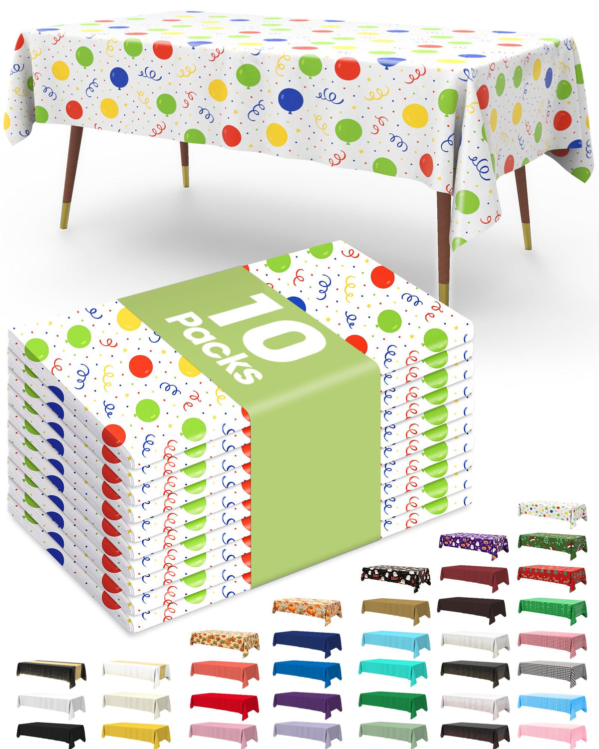 Disposable Plastic Tablecloth for Parties & Events