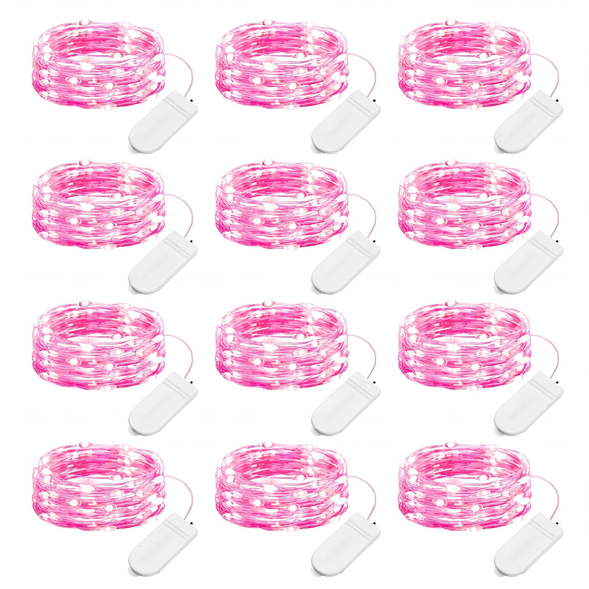 7-Foot Battery-Operated LED Fairy String Lights for Events