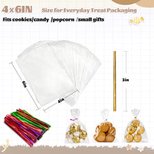 Clear Cellophane Treat Bags with Twist Ties for Party Favors