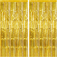 Metallic Foil Fringe Backdrop Curtain for Party Events