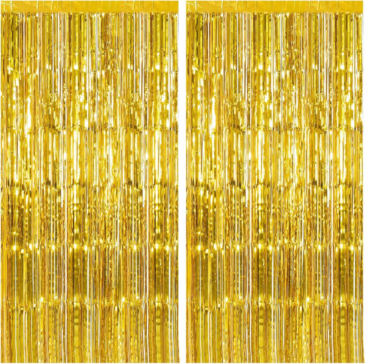 Metallic Foil Fringe Backdrop Curtain for Party Events