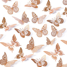 48-Piece 3D Butterfly Wall Sticker Set for Party Decor