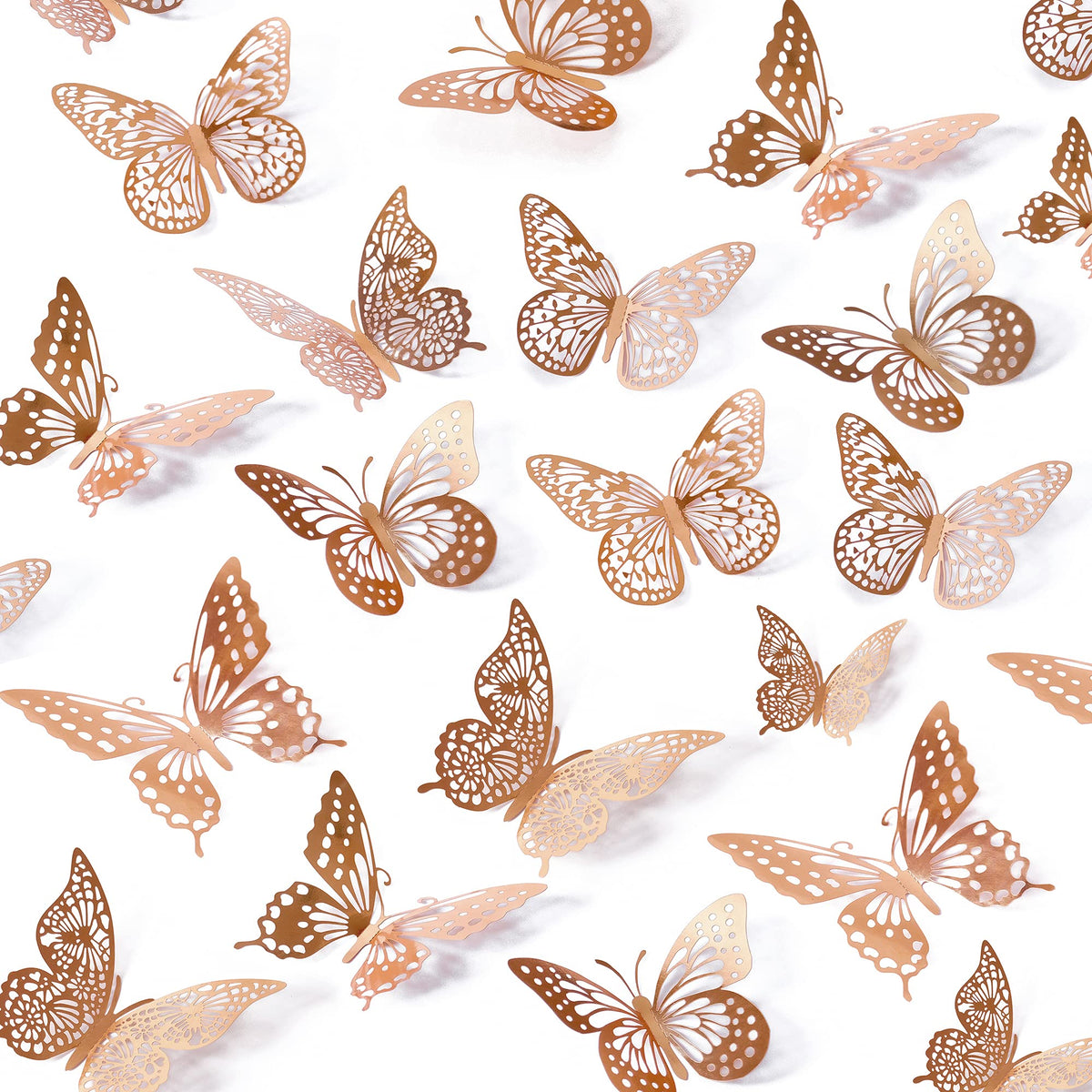 48-Piece 3D Butterfly Wall Sticker Set for Party Decor