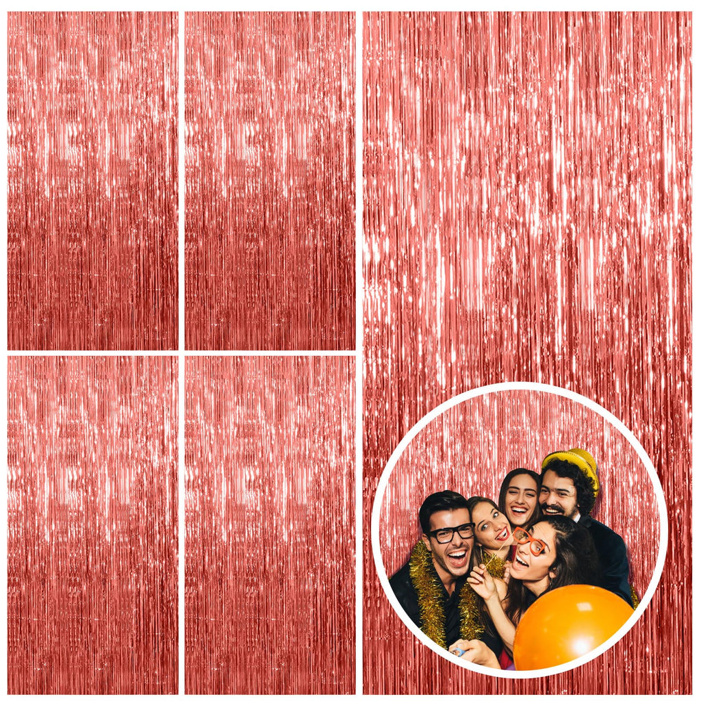 Foil Fringe Streamer Backdrop Curtain for Party Events