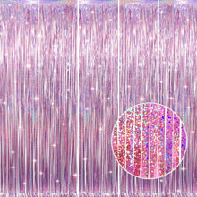 Metallic Tinsel Fringe Backdrop Curtain for Party Events