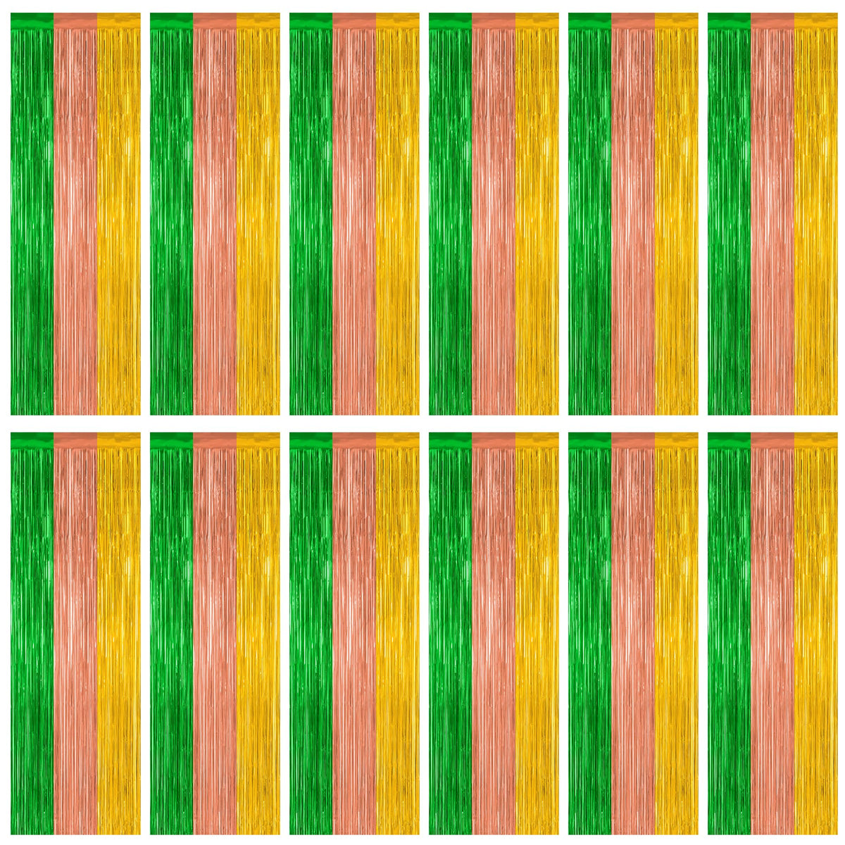 Colorful Foil Fringe Backdrop Curtain for Party Photos