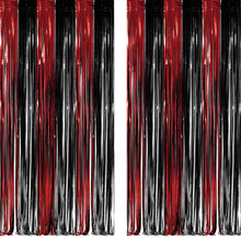2-Pack Foil Fringe Backdrop Curtains for Party Events