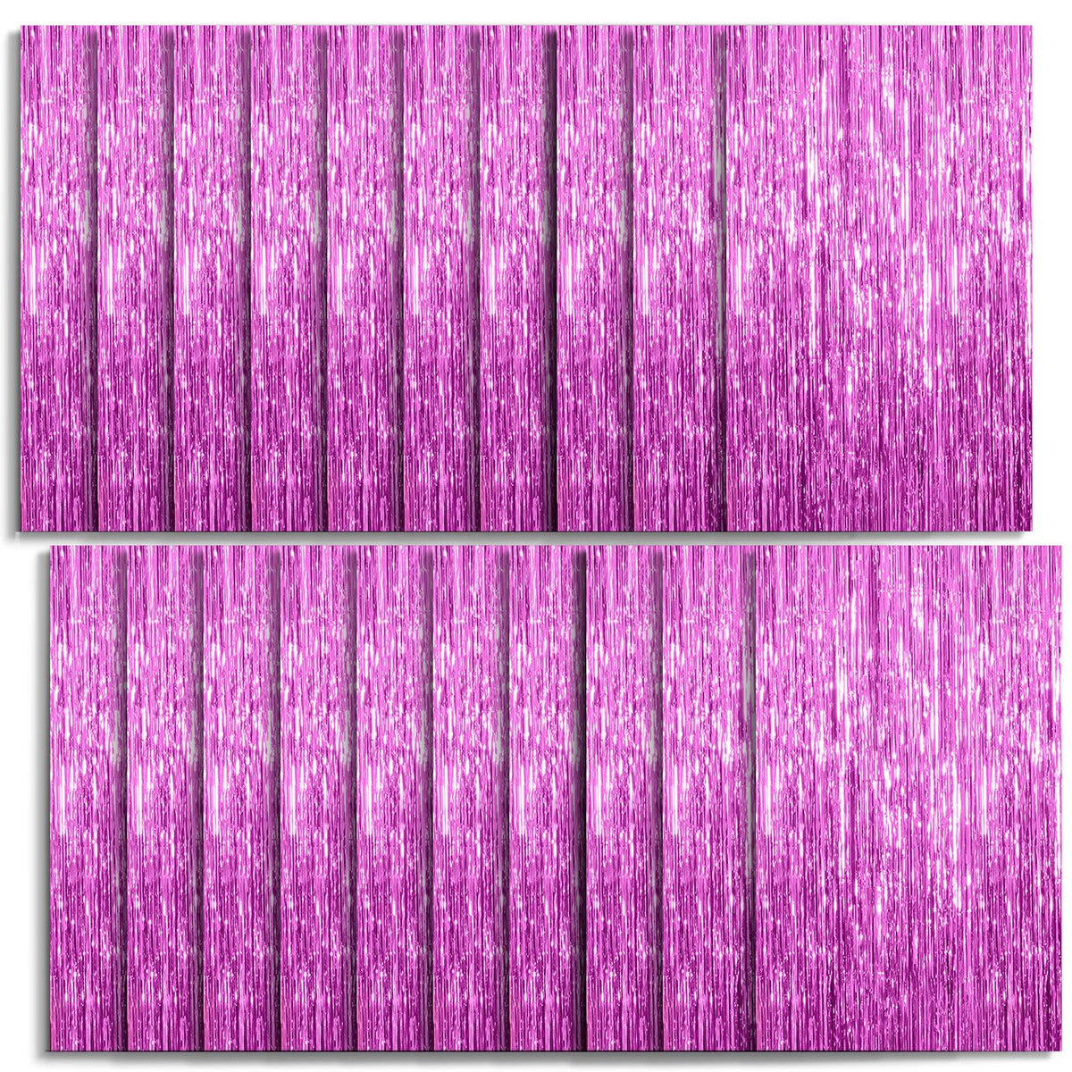 Metallic Foil Fringe Backdrop Curtain for Party Events