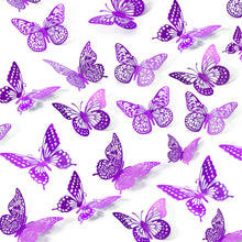 48-Piece 3D Butterfly Wall Sticker Set for Party Decor