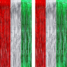 2-Pack Foil Fringe Backdrop Curtains for Party Events
