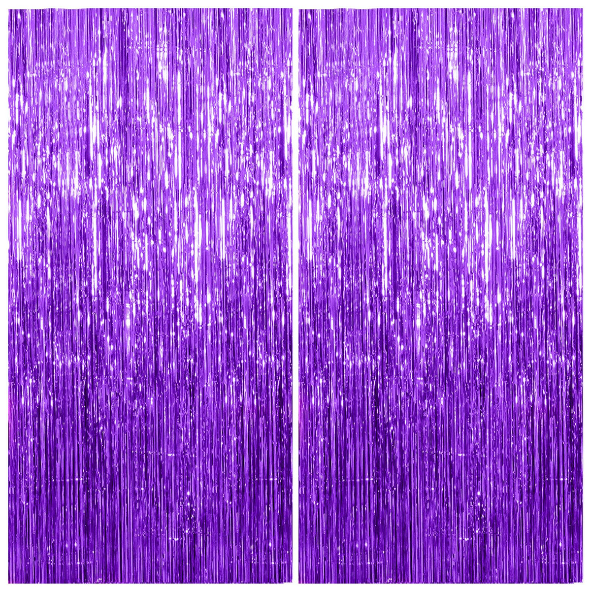 Metallic Foil Fringe Backdrop Curtain for Party Events