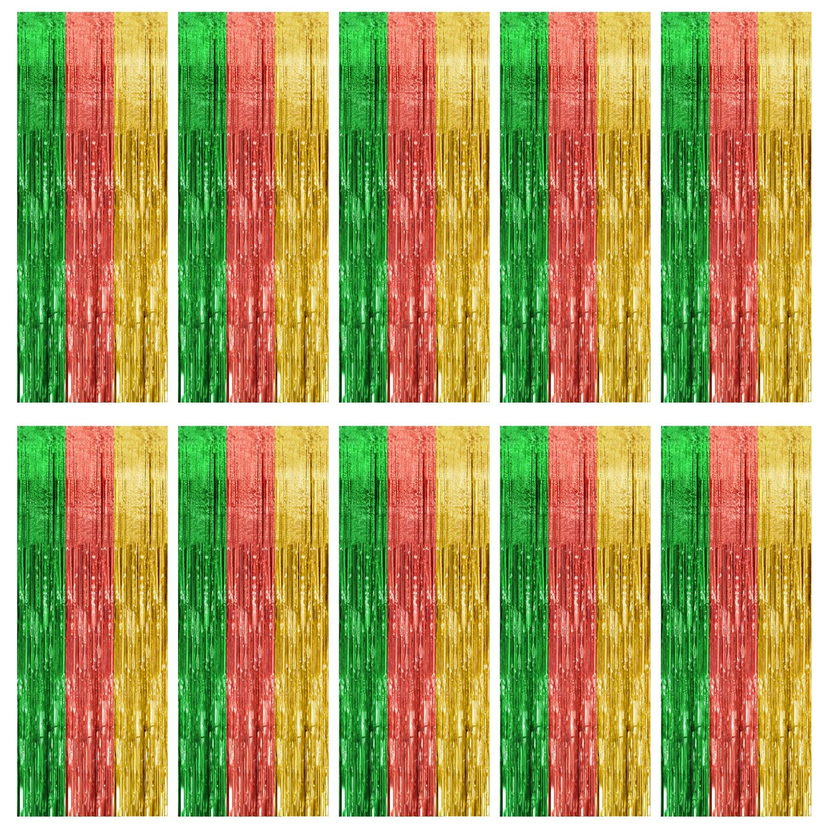 Foil Fringe Streamer Backdrop Curtain for Party Events