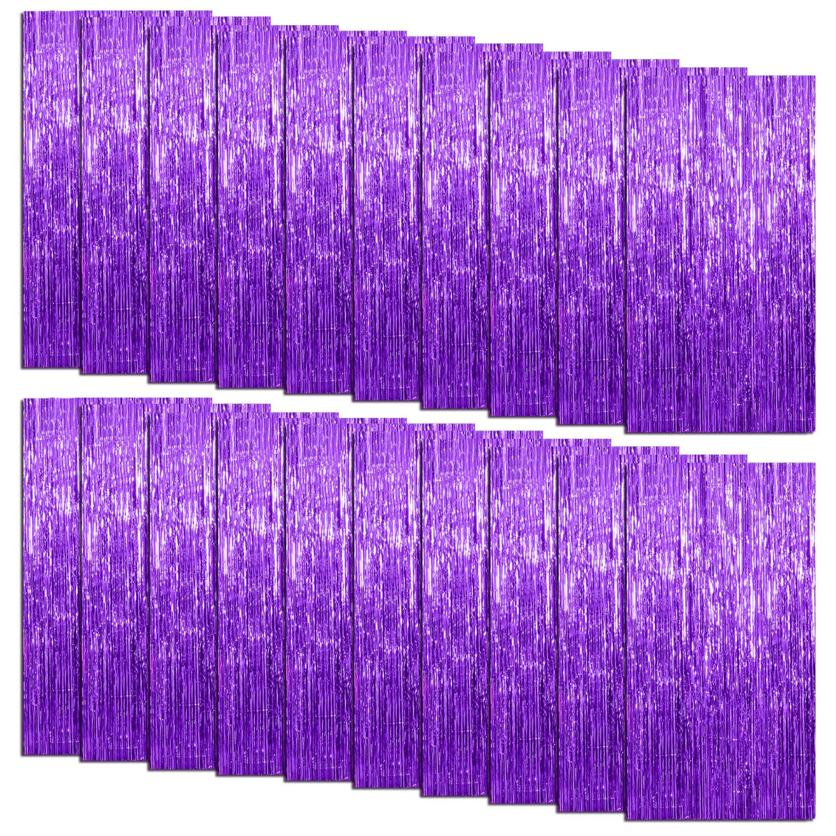 Metallic Foil Fringe Backdrop Curtain for Party Events