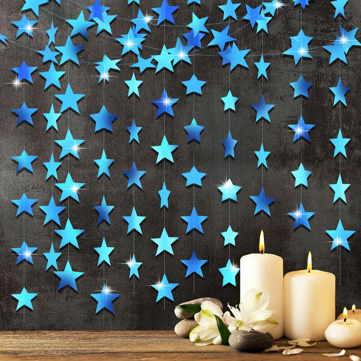 130-Foot Star Garland Banner for Parties & Event Decor