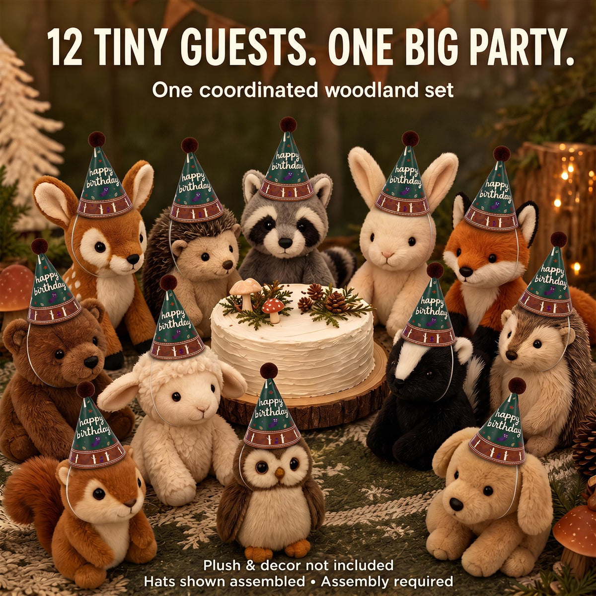 Mini Kids Birthday Party Hats, Assorted DIY Set
