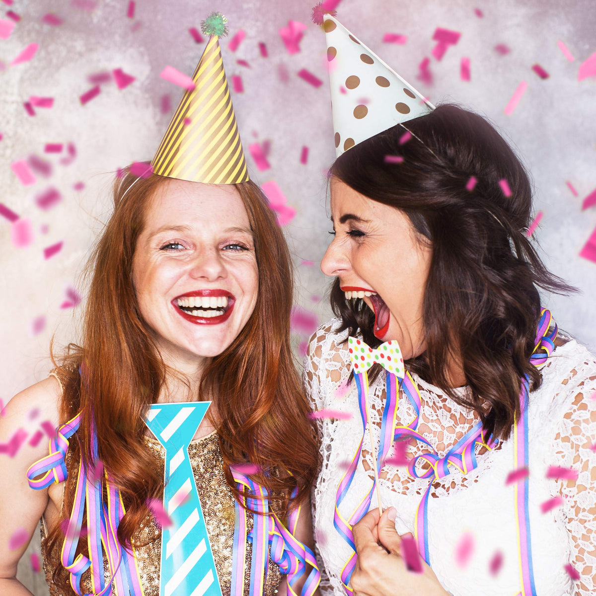 5-Pack Pink 40 cm Confetti Cannons for Party Celebrations
