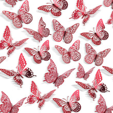 48-Piece 3D Butterfly Wall Sticker Set for Party Decor