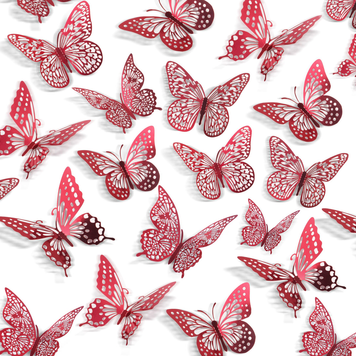 48-Piece 3D Butterfly Wall Sticker Set for Party Decor