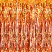 Metallic Tinsel Fringe Backdrop Curtain for Party Events