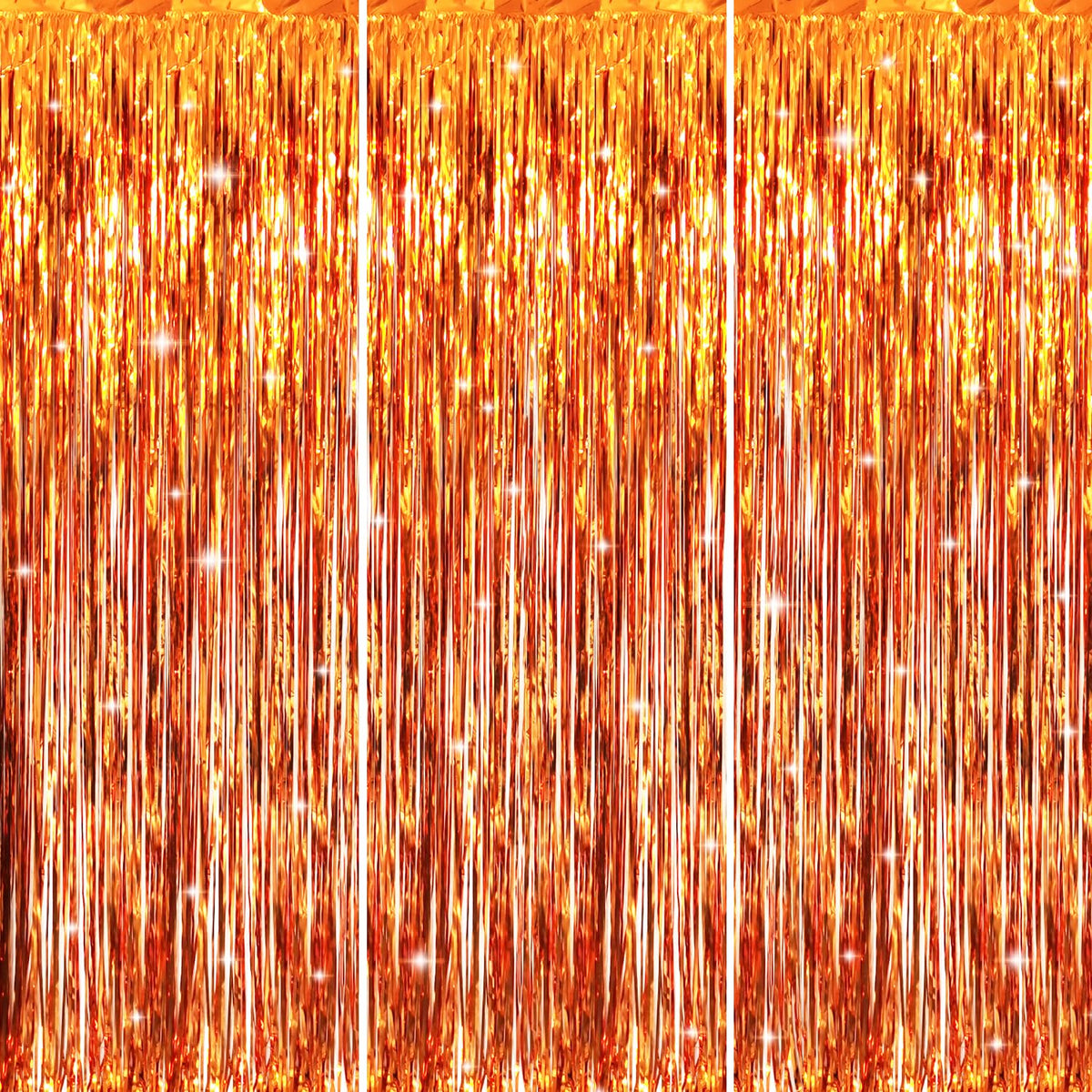 Metallic Tinsel Fringe Backdrop Curtain for Party Events