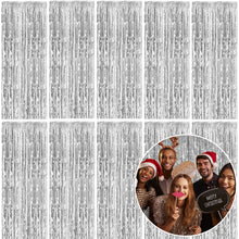 Metallic Foil Fringe Backdrop Curtain for Party Events