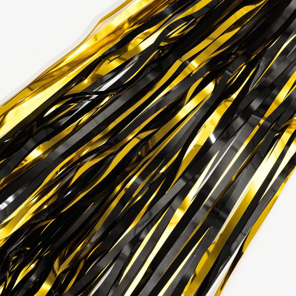 2-Pack Foil Fringe Backdrop Curtains for Party Events
