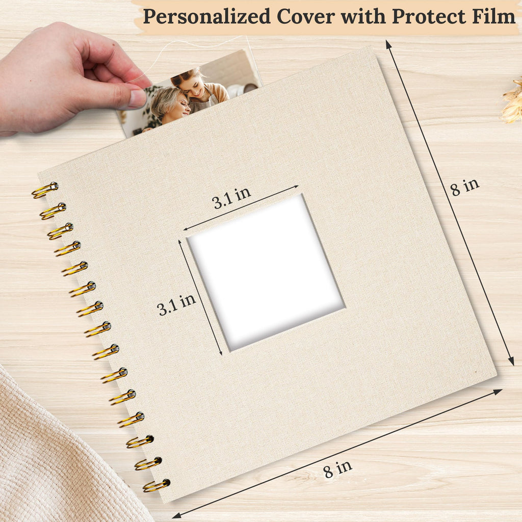 Linen Scrapbook Photo Album for Weddings & Memories