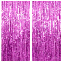 Metallic Foil Fringe Backdrop Curtain for Party Events