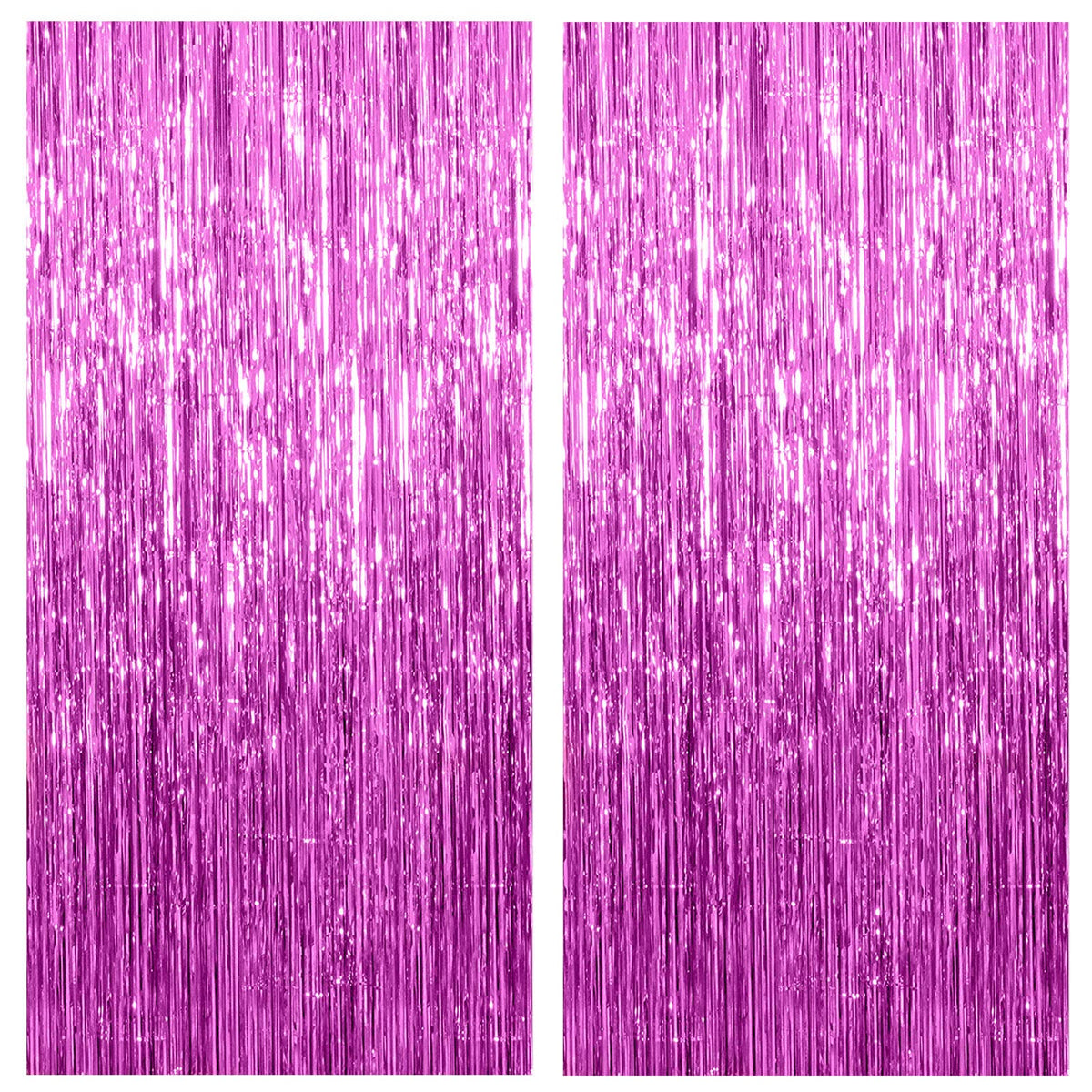 Metallic Foil Fringe Backdrop Curtain for Party Events
