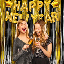 2-Pack Foil Fringe Backdrop Curtains for Party Events