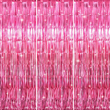 Metallic Tinsel Fringe Backdrop Curtain for Party Events