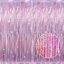 Metallic Tinsel Fringe Backdrop Curtain for Party Events