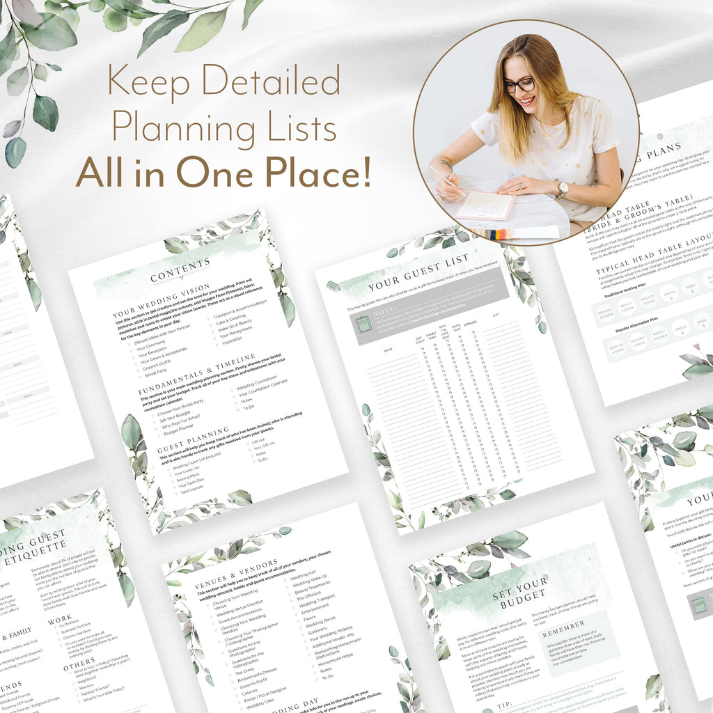 Gold Undated Wedding Planner & Bridal Organizer Book