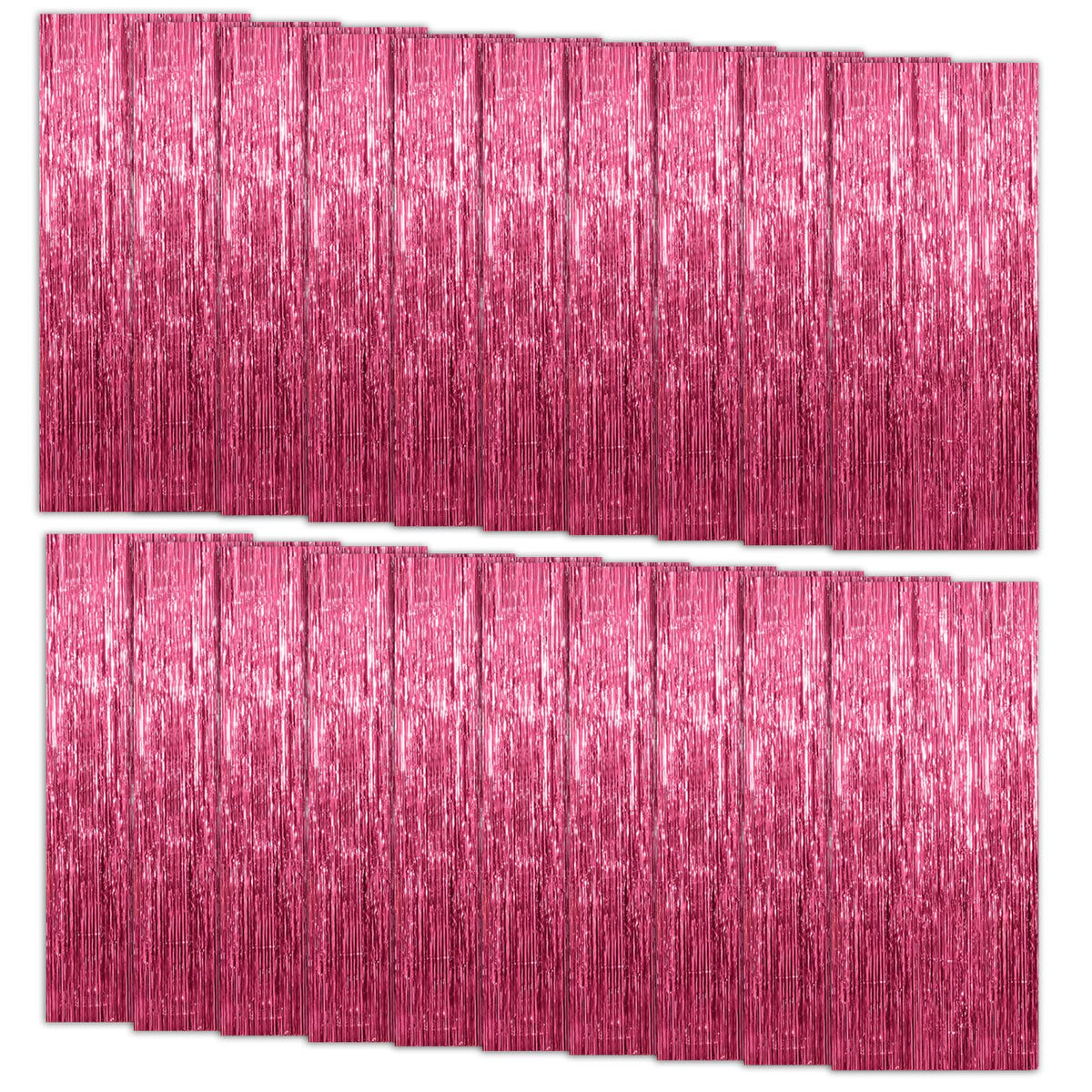 Metallic Foil Fringe Backdrop Curtain for Party Events