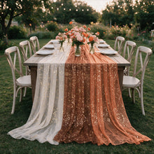Metallic Foil Gauze Table Runner for Party Decor