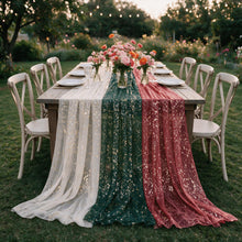 Metallic Foil Gauze Table Runner for Party Decor