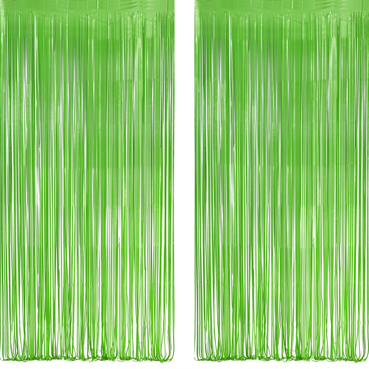 2-Pack Foil Fringe Backdrop Curtains for Party Events