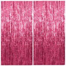 Metallic Foil Fringe Backdrop Curtain for Party Events