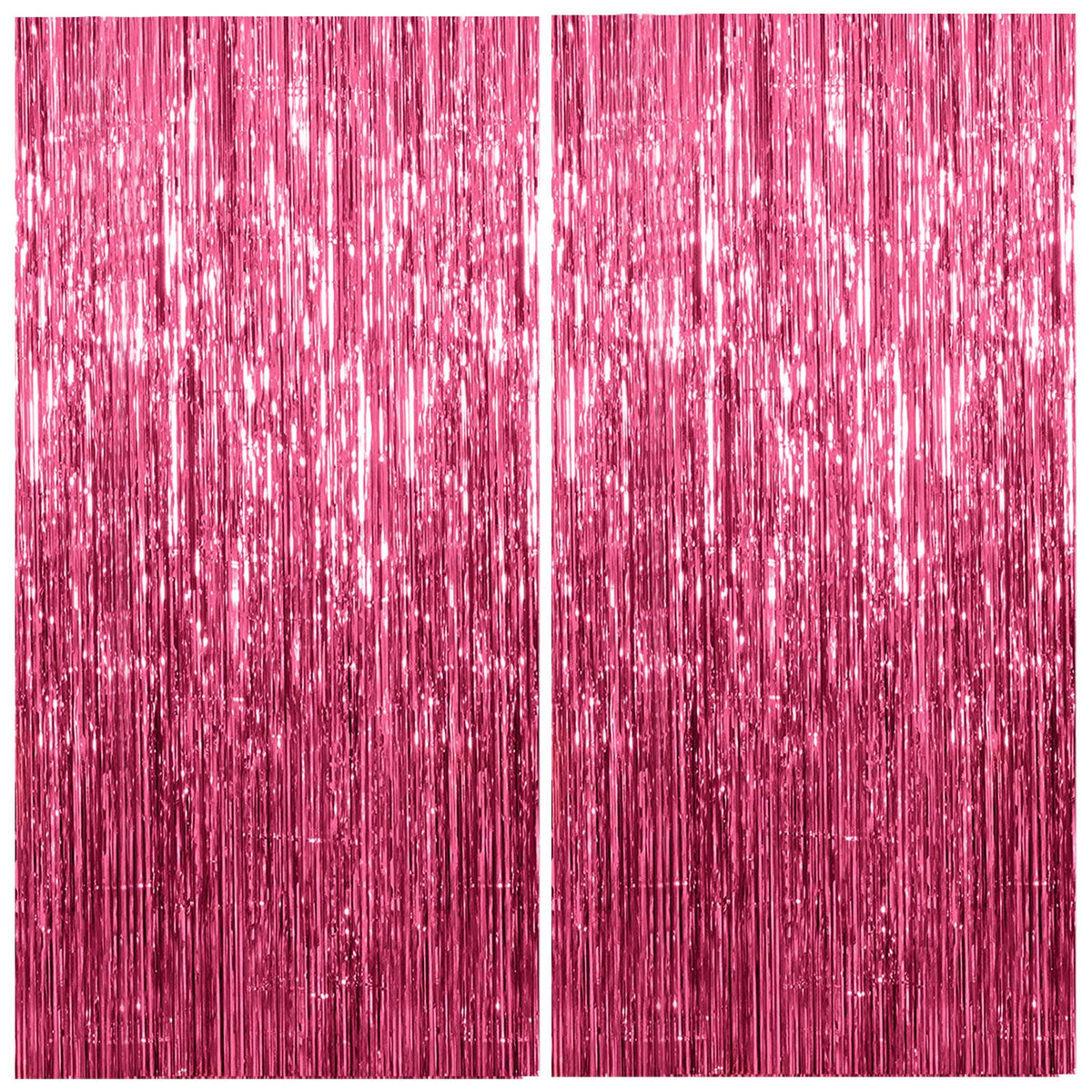 Metallic Foil Fringe Backdrop Curtain for Party Events