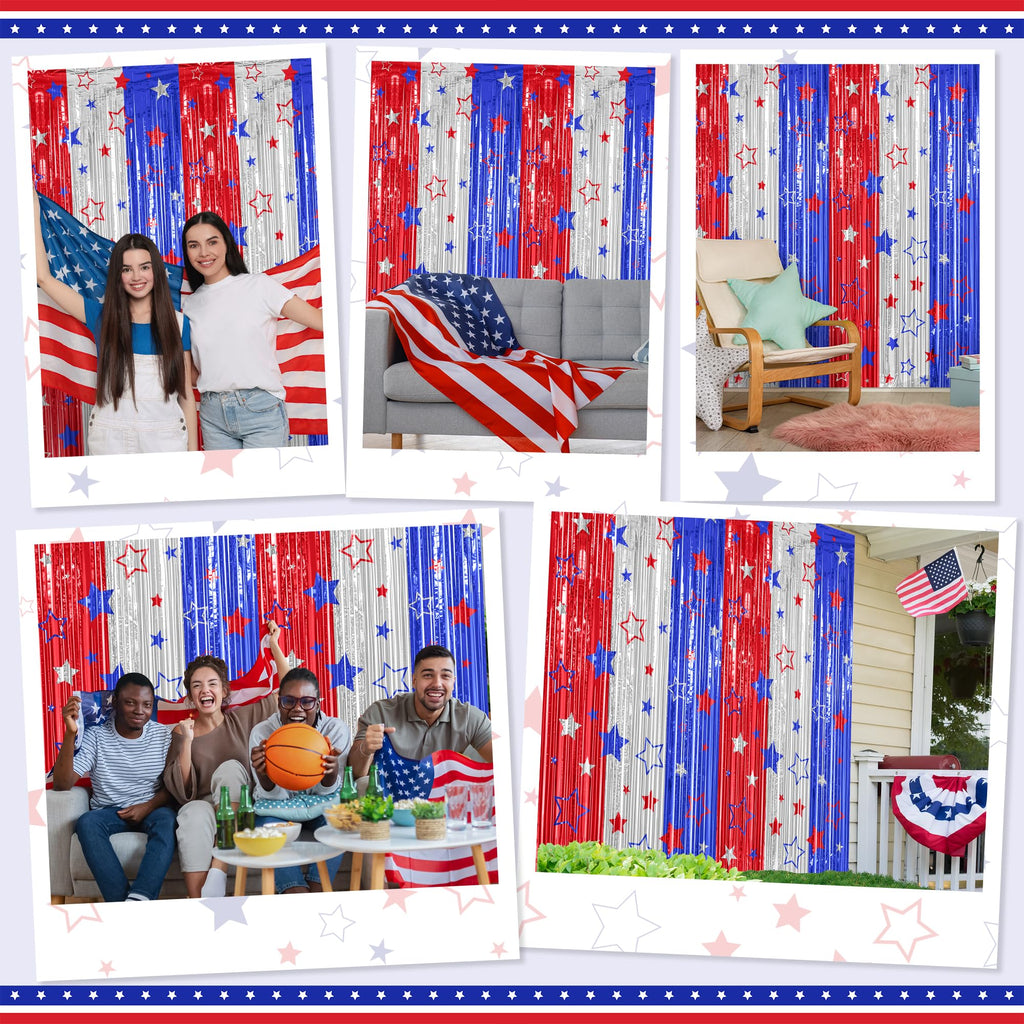 Colorful Foil Fringe Backdrop Curtain for Party Photos