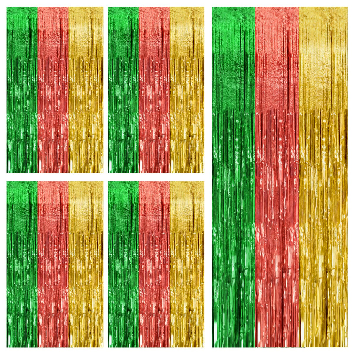 Foil Fringe Streamer Backdrop Curtain for Party Events
