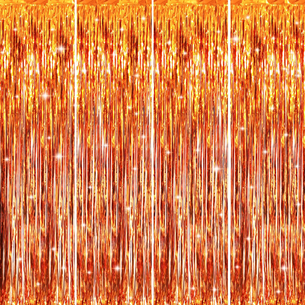 Metallic Tinsel Fringe Backdrop Curtain for Party Events