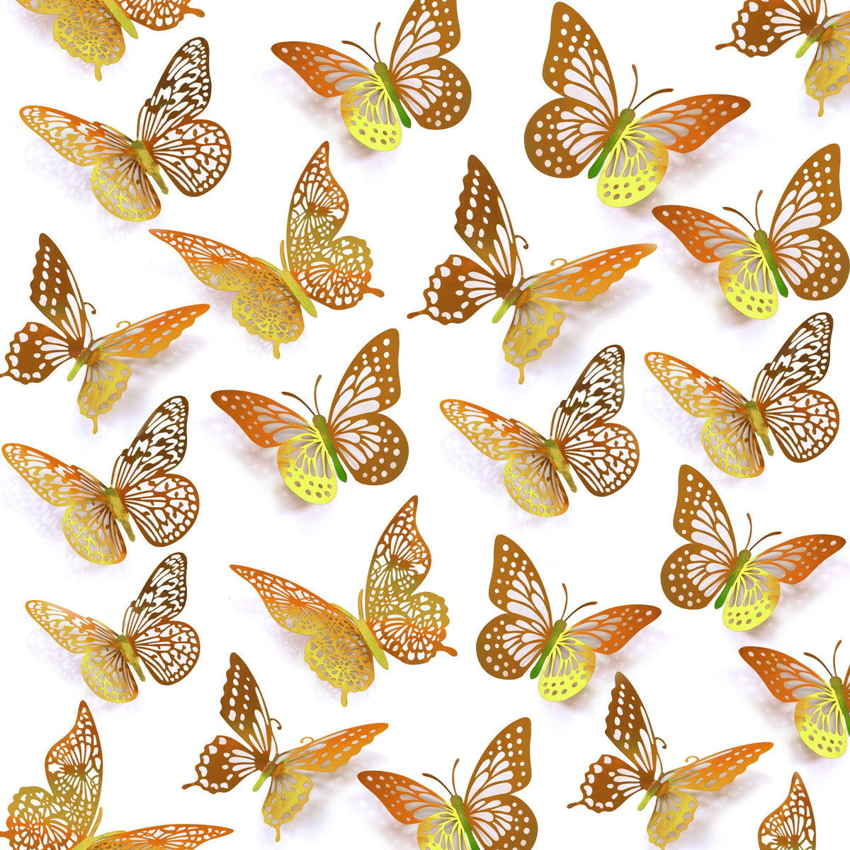 48-Piece 3D Butterfly Wall Sticker Set for Party Decor